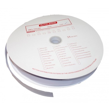 20mm x 25m Velcro Loop white