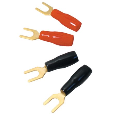 4 Guld gaffelkontakter -2.5mm2