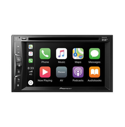 Pioneer 2DIN CD/DVD, 1 USB/ BT,6,2", DAB, CarPlay.