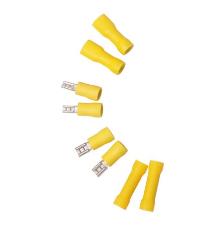 100 x Gul 6.3mm flatstiftshyls