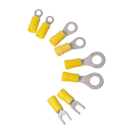 100 x Gul 4.3mm ringkabelsko